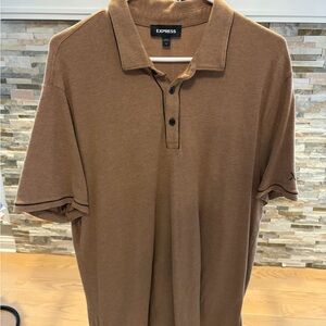 Express Men's Polo Shirt in Rich Brown